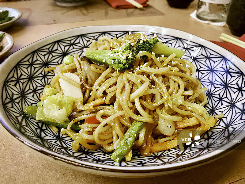 素食炒面图片素材