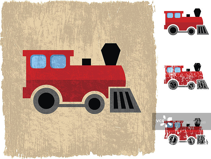 免版税矢量背景上的玩具火车图片素材