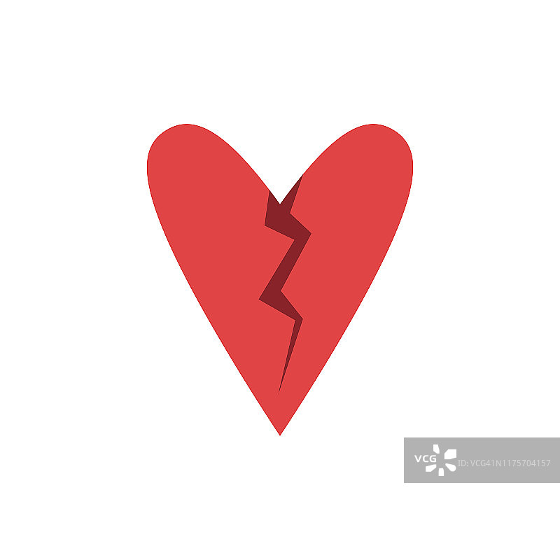 破碎的心形图标图片素材