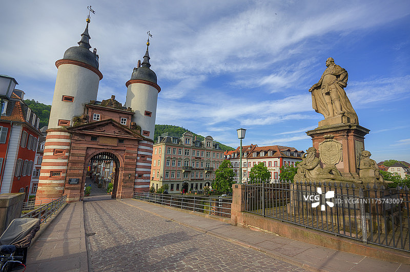 海德堡桥塔图片素材