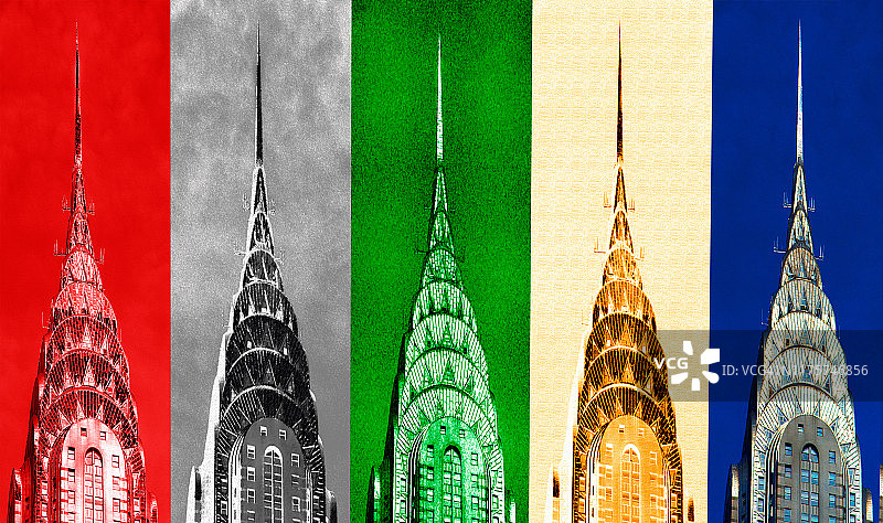 克莱斯勒大厦合成图像图片素材