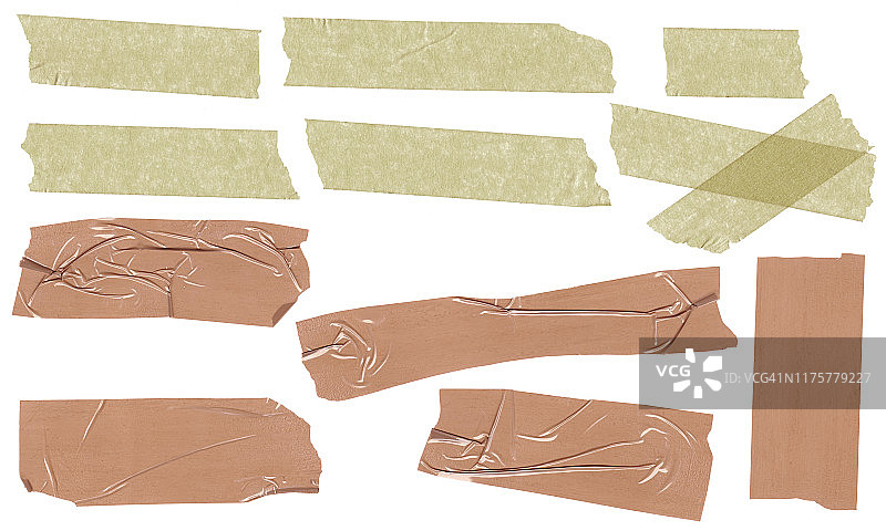 遮蔽胶带和牛皮胶带收藏图片素材