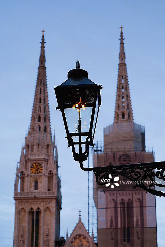 萨格勒布圣母升天大教堂，克罗地亚图片素材