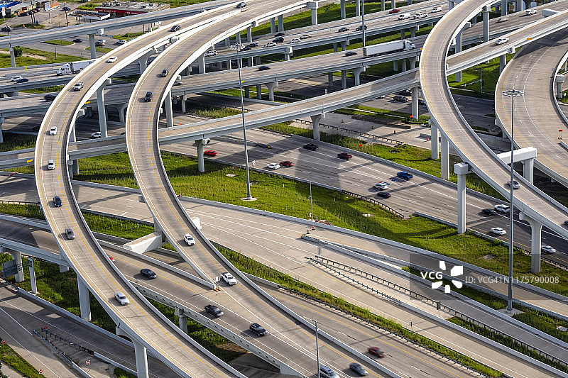 达拉斯交通航拍图片素材