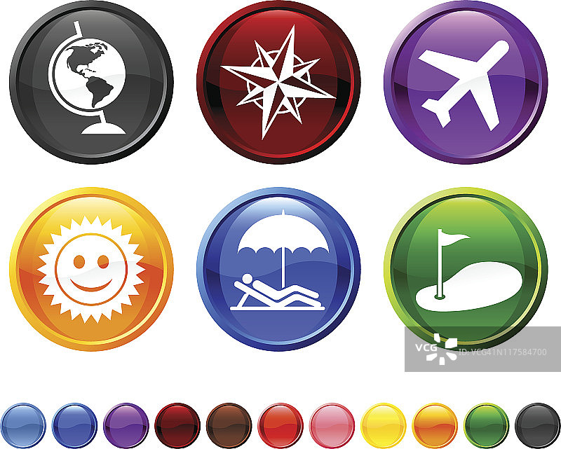 度假免版税矢量图标集图片素材