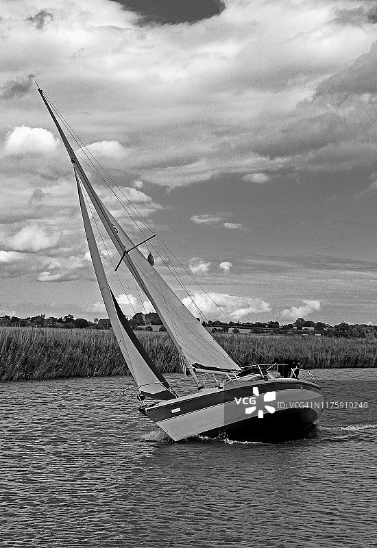 诺福克布罗兹，帆船图片素材