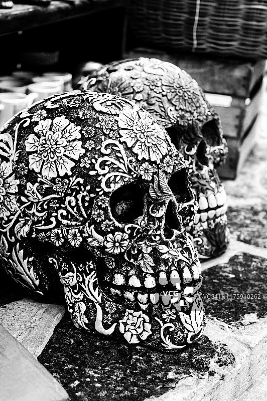 墨西哥科苏梅尔岛的糖骷髅图片素材