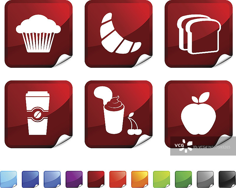 快速早餐矢量图标图片素材