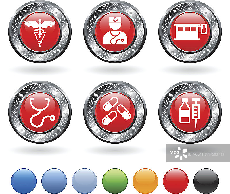 兽医免版税矢量图标集图片素材