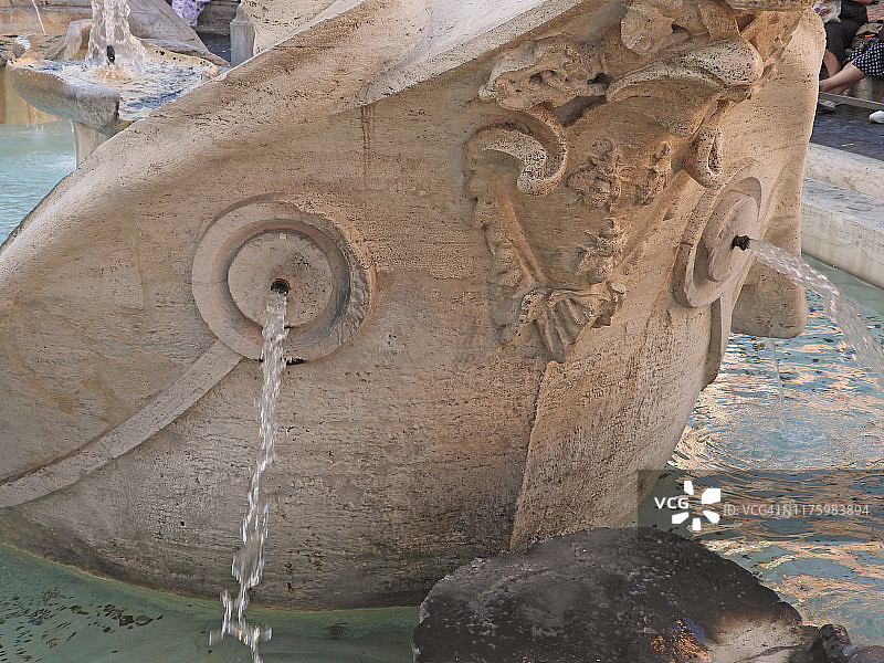 驳船喷泉细节图片素材