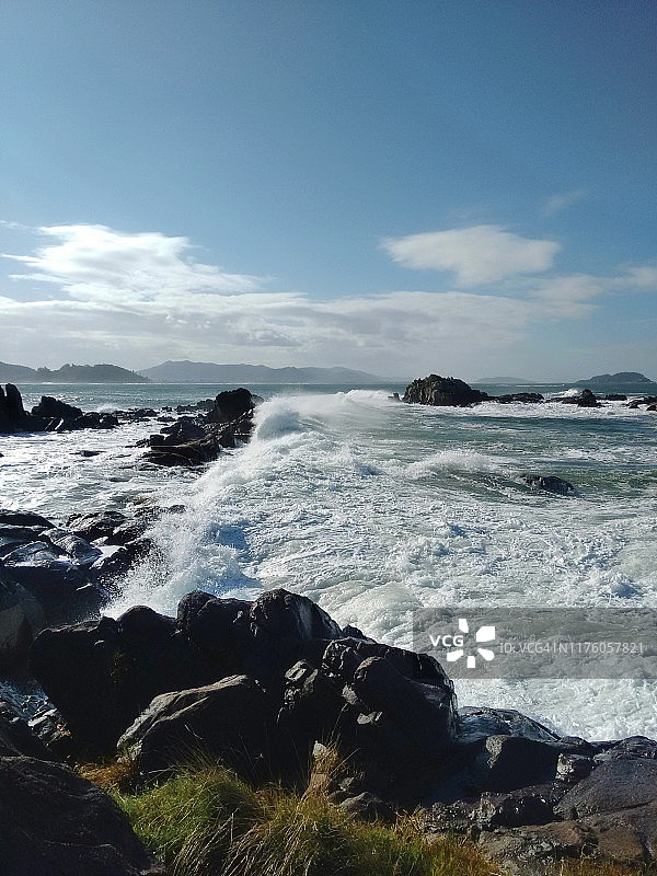 巴西圣卡塔琳娜州弗洛里亚诺波利斯的风暴潮图片素材