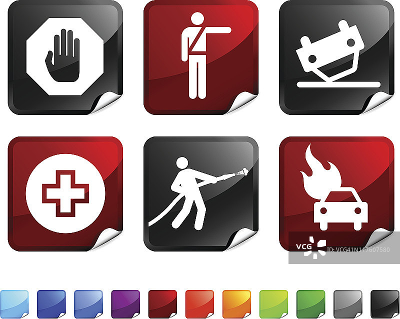 应急响应免版税矢量图标贴纸图片素材