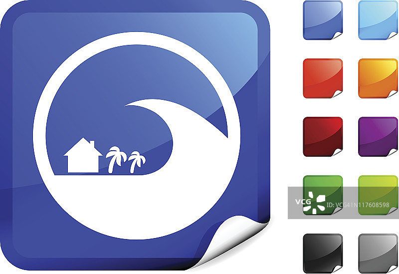 海啸互联网免版税矢量艺术图片素材