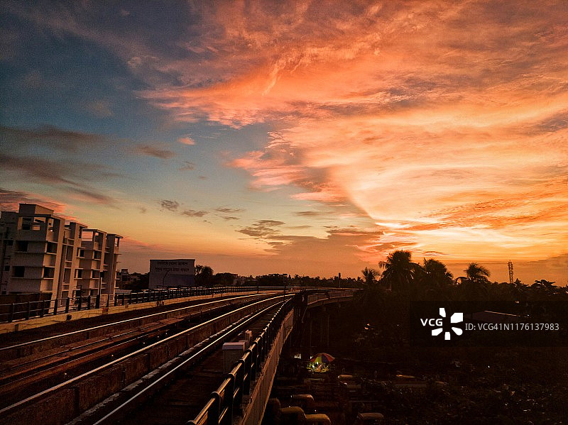 印度铁路城市景观图片素材