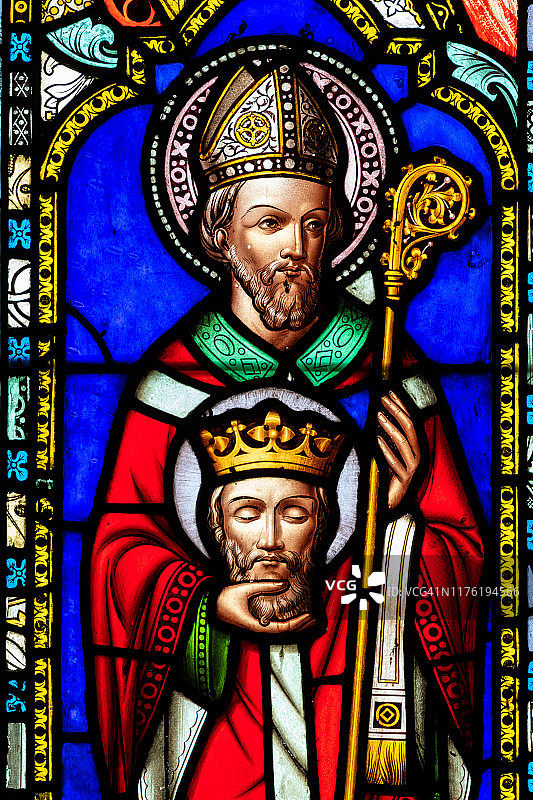 圣卡斯伯特教堂彩色玻璃窗图片素材