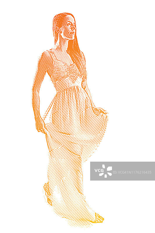 准备睡觉的年轻女人图片素材