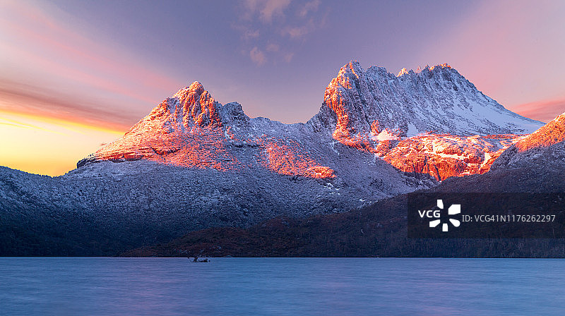 摇篮山日出图片素材