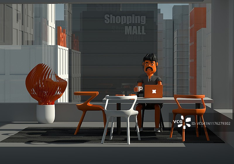 办公室的早晨图片素材