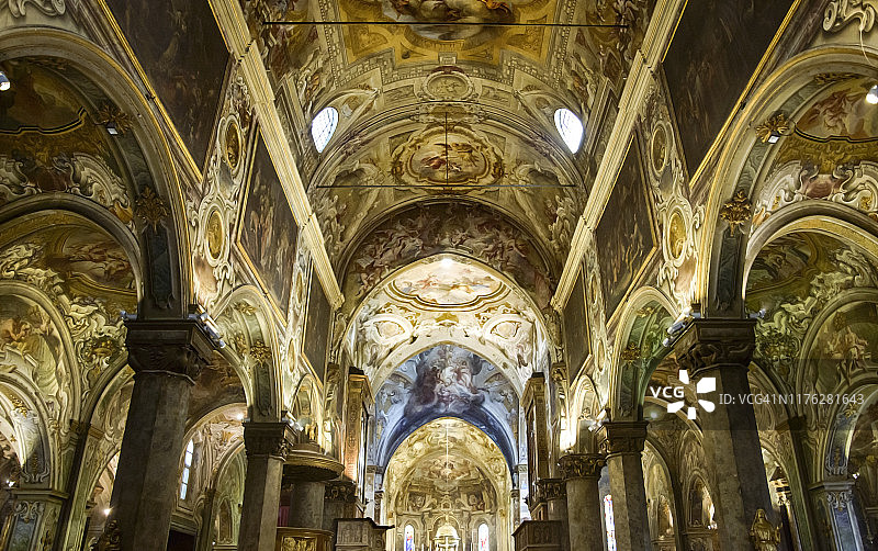 蒙扎大教堂内部图片素材