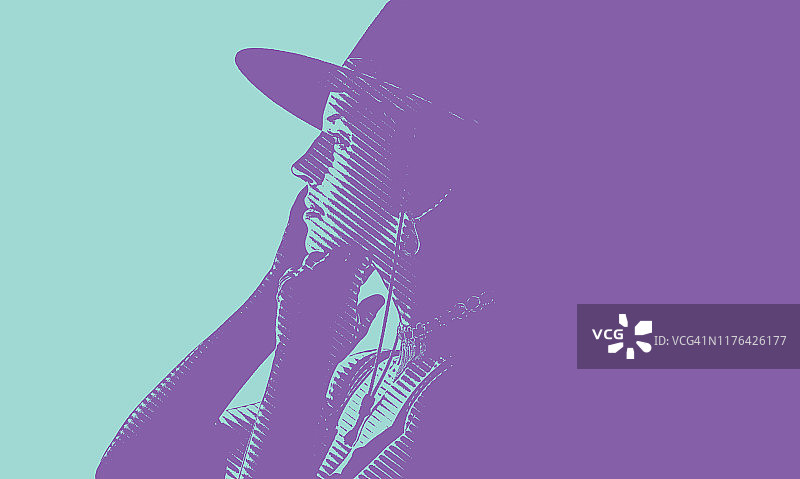 穿着复古时装的迷人女性图片素材