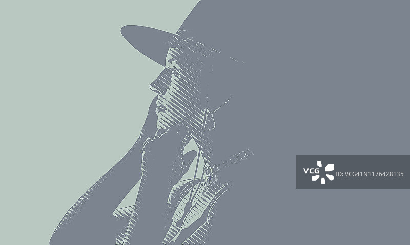 穿着复古时装的迷人女性图片素材