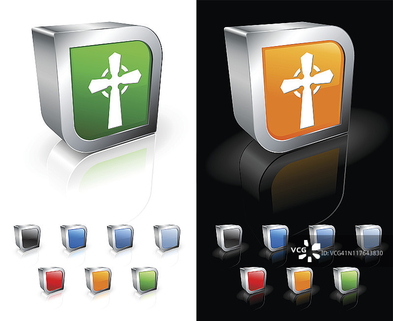 凯尔特十字架 3D 免版税矢量艺术作品图片素材