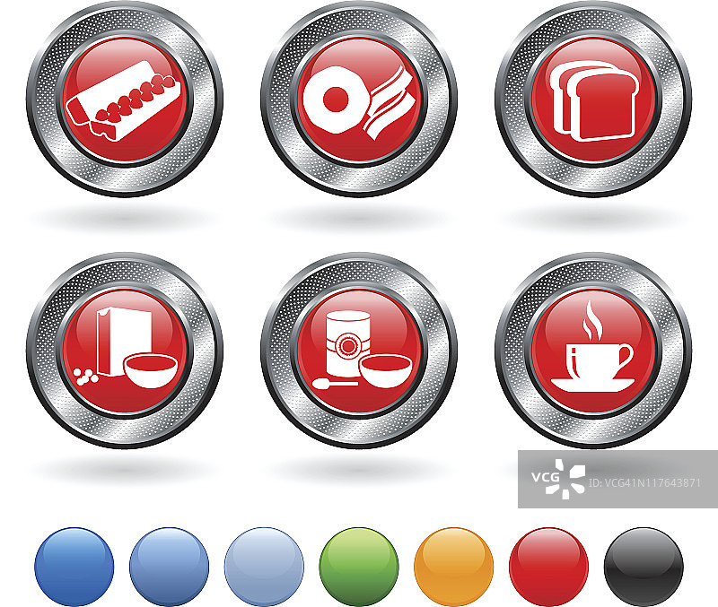 全套早餐免版税矢量图标集图片素材