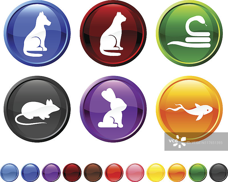 免版税动物矢量图标集图片素材