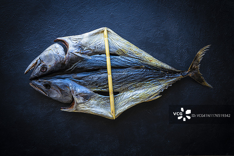 地中海鲣鱼户外干制金枪鱼图片素材
