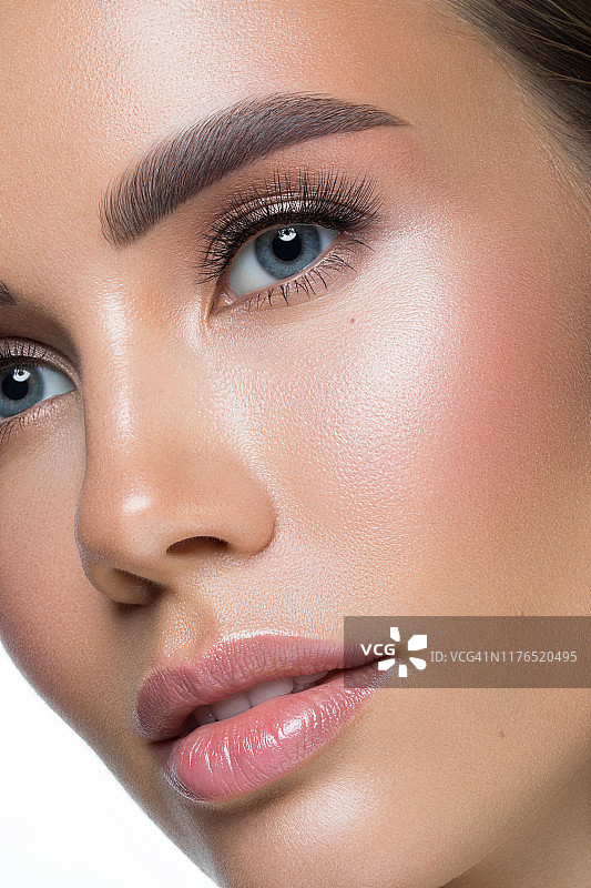 美丽女孩的特写图片素材