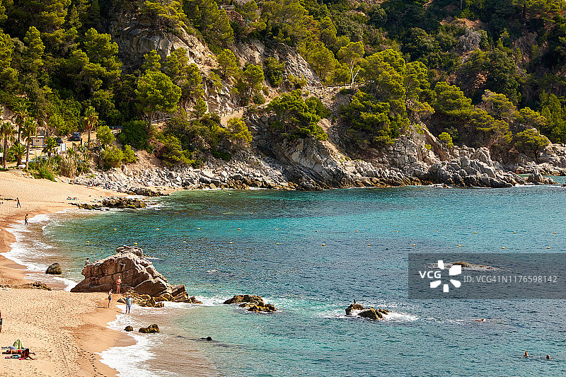 西班牙加泰罗尼亚的托萨德马尔图片素材