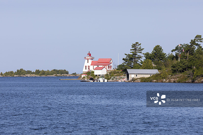 巴里尔角前灯塔，安大略省，加拿大图片素材