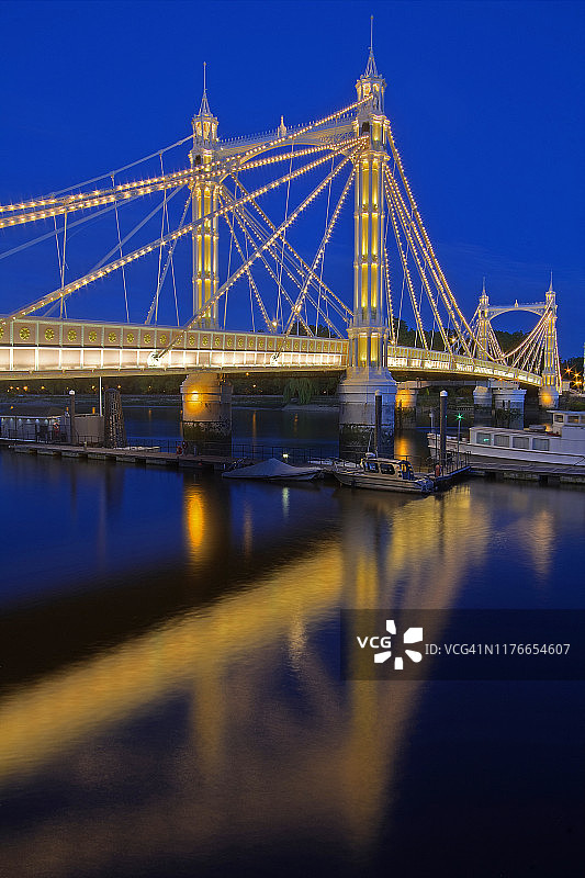 阿尔伯特桥，伦敦，英国图片素材