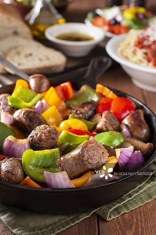 香肠煎锅图片素材