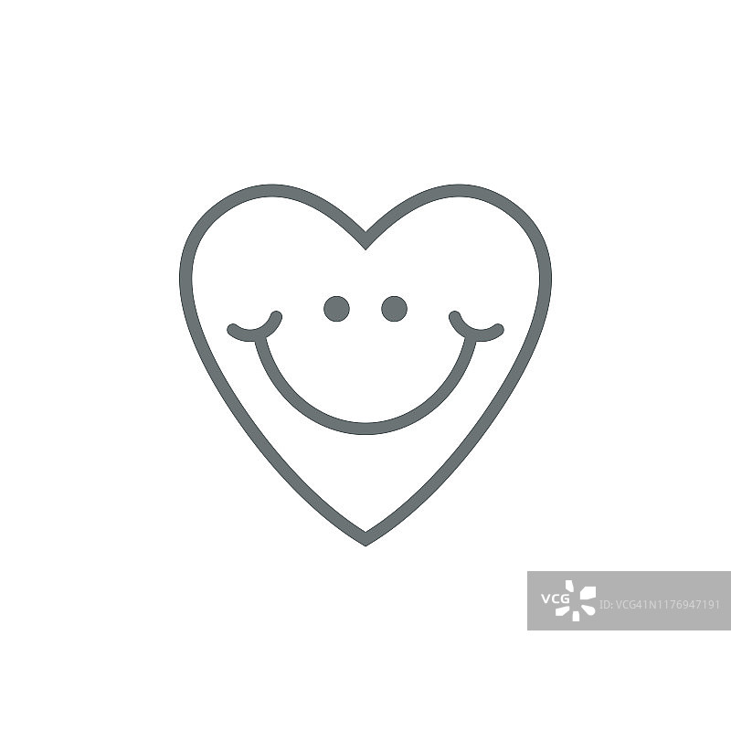 不同心情的心形表情符号图标图片素材