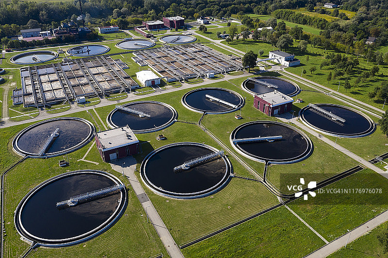 净水厂俯视图图片素材