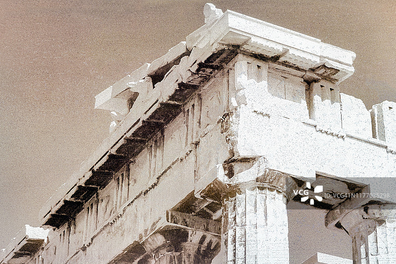 希腊雅典卫城帕特农神庙图片素材