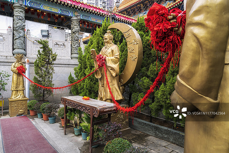 香港九龙黄大仙祠月老像图片素材