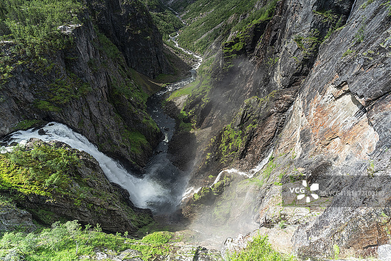 挪威艾德峡湾的沃林斯福森瀑布图片素材