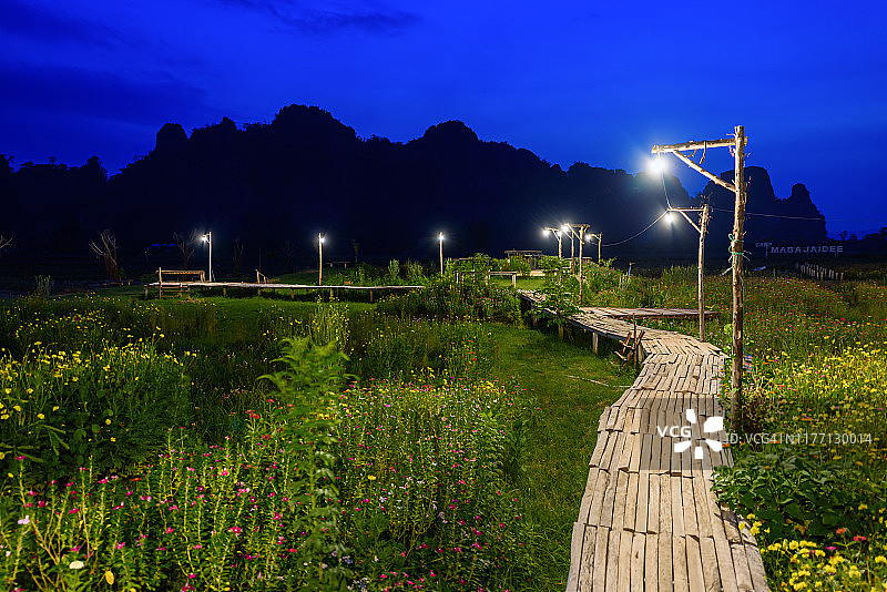 泰国彭世洛府芒县旅游之路图片素材
