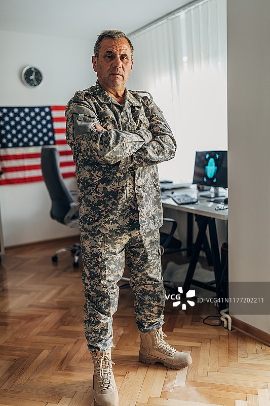 美国总部办公室里的士兵图片素材
