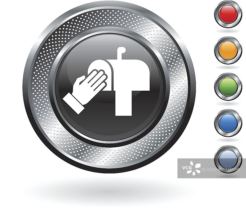 邮件欺诈金属按钮图片素材