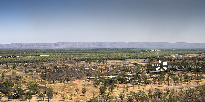 西澳大利亚金伯利凯利斯山顶俯瞰库努纳拉图片素材