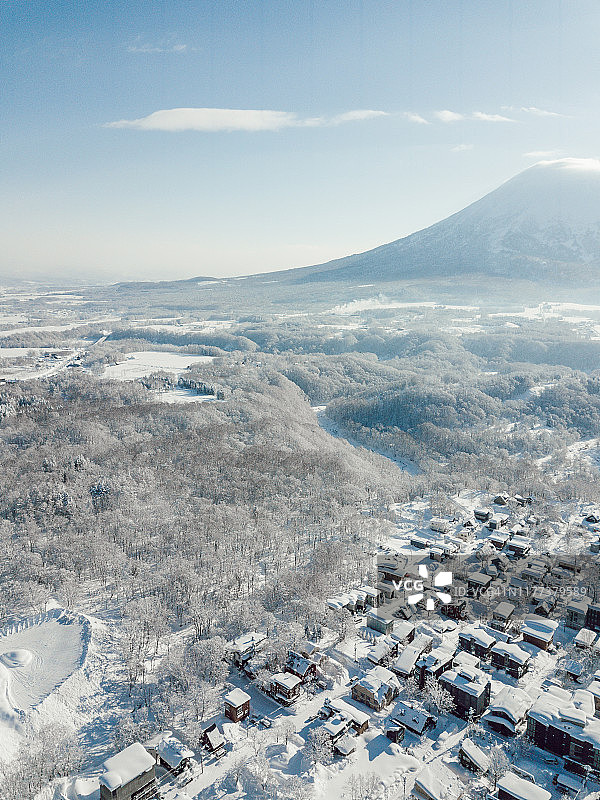 日本二世谷的冬天。图片素材