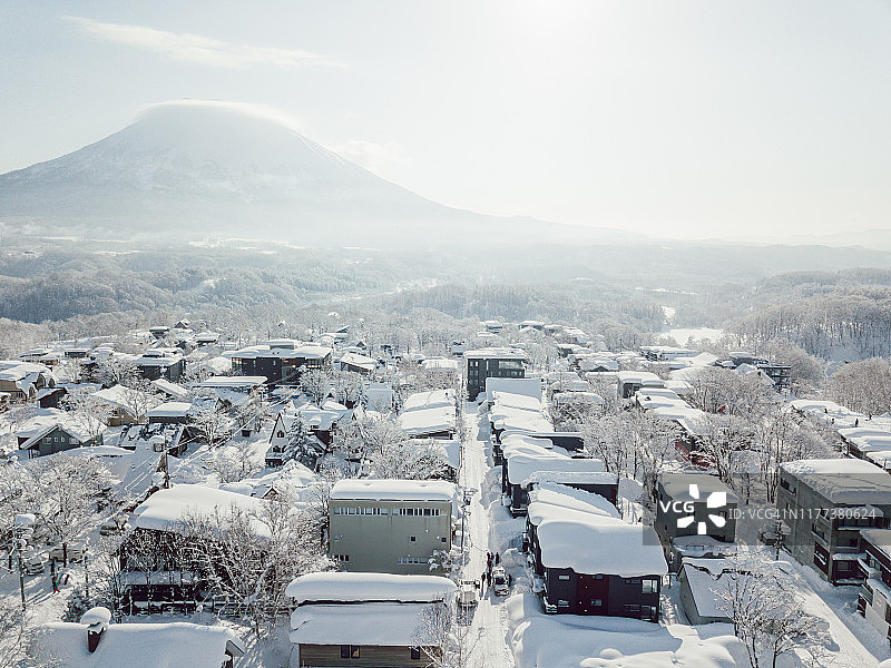 日本二世谷的冬天。图片素材
