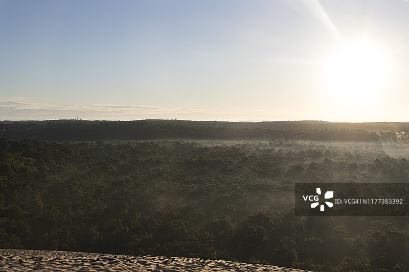 皮拉沙丘的顶峰，一个夏日的早晨图片素材