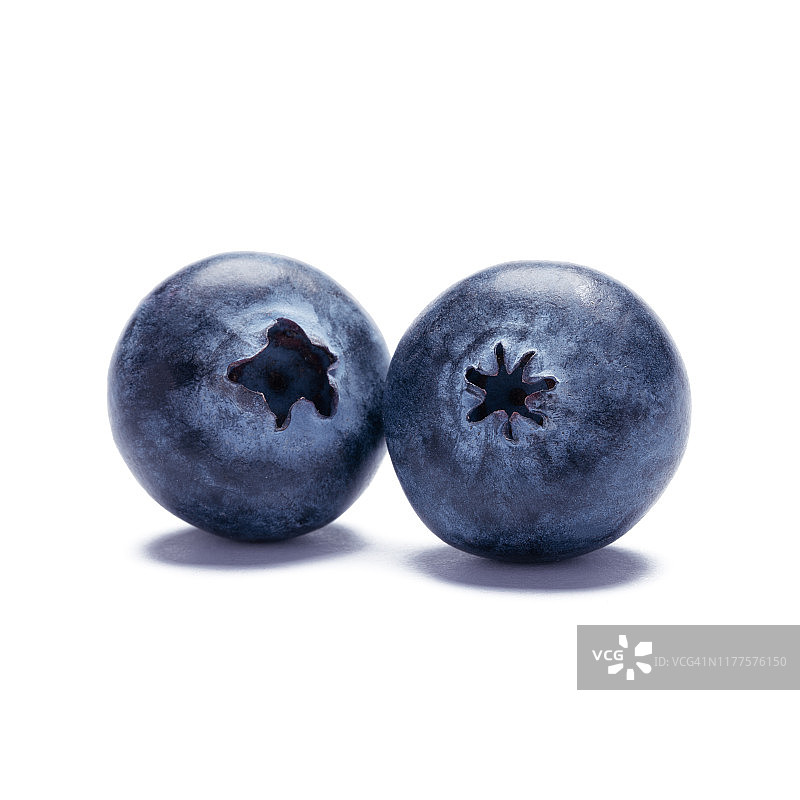 白色背景上的蓝莓图片素材