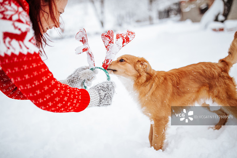 享受冬日假期图片素材