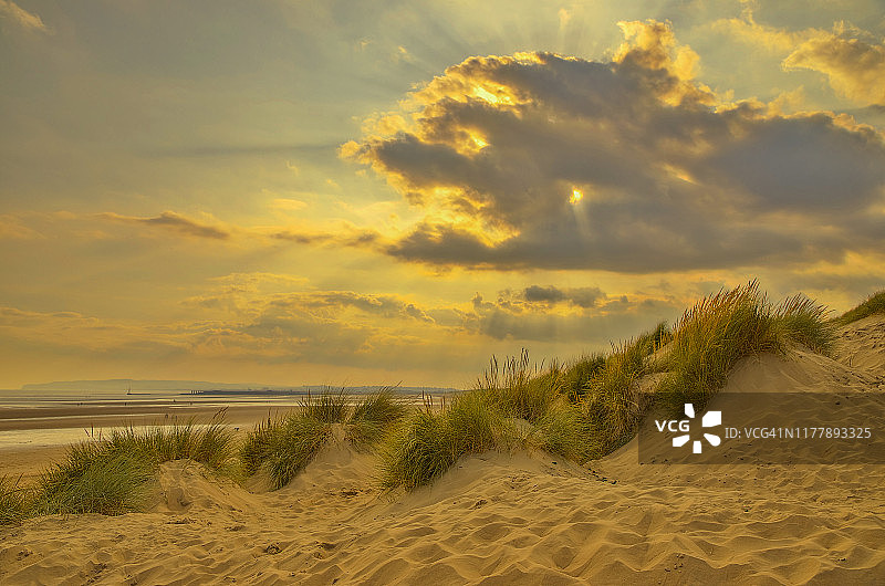 英国东萨塞克斯郡金伯沙滩图片素材