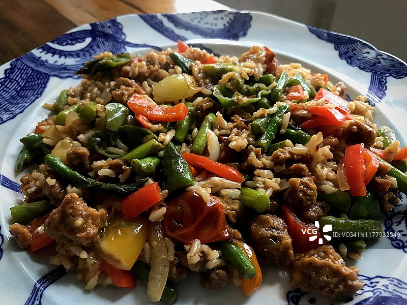 蔬菜炒饭图片素材